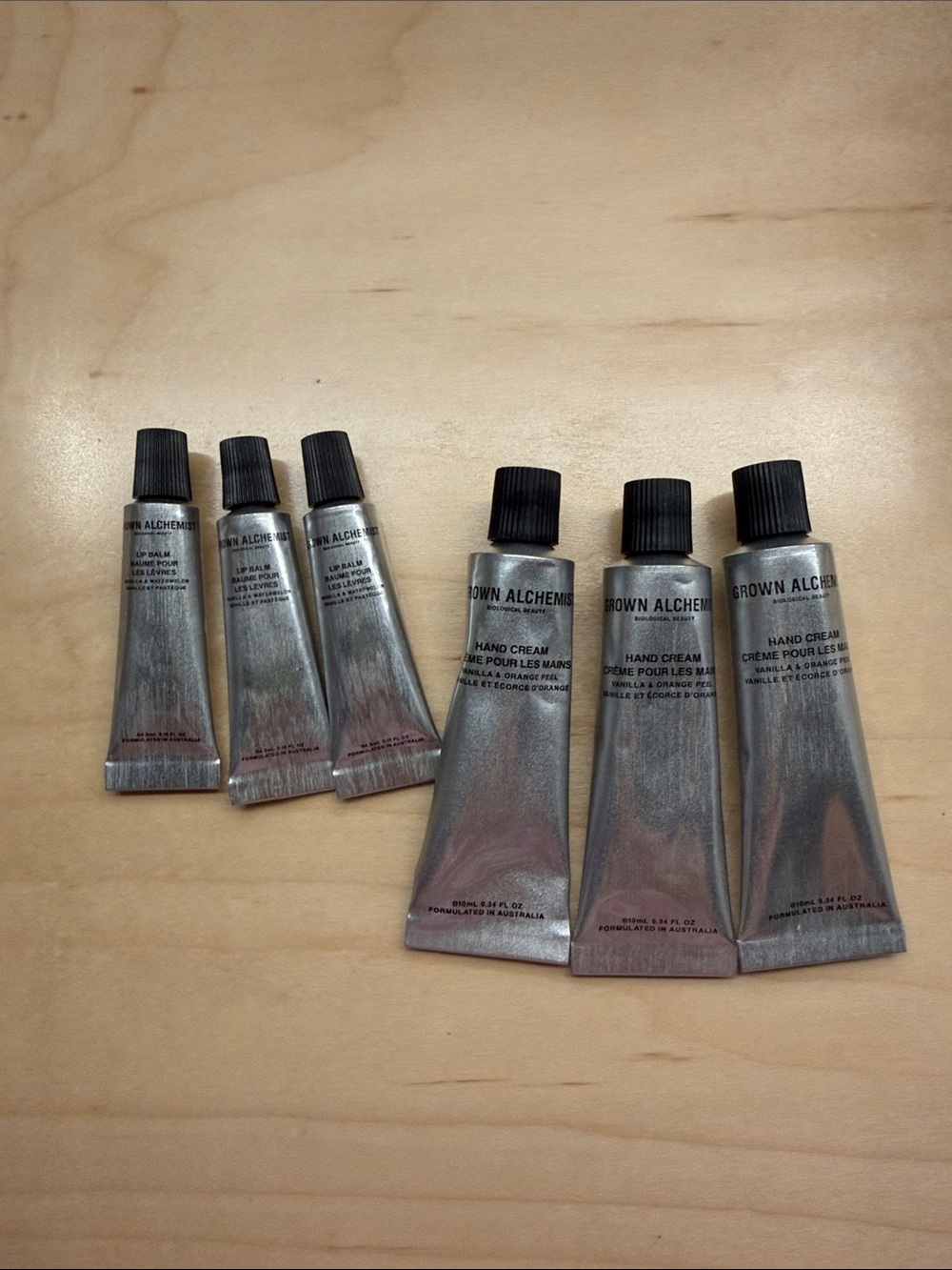 Grown Alchemist Silver Tubes Hand Cream and Lip Balm Set